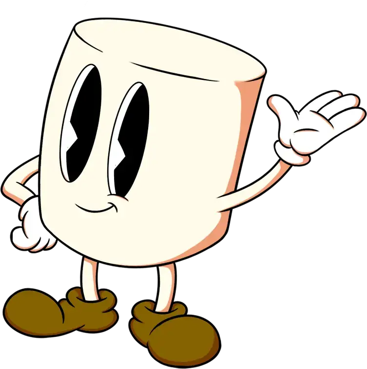 A marshmallow character