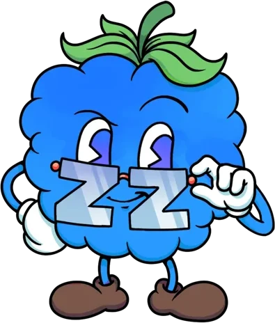 A Blue Razz character